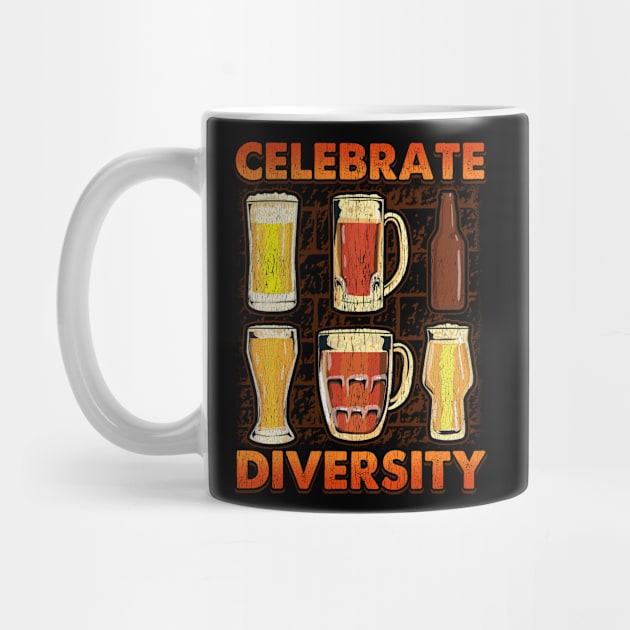 Celebrate Diversity Craft Beer Gifts Drinking Beer Brewery by Proficient Tees